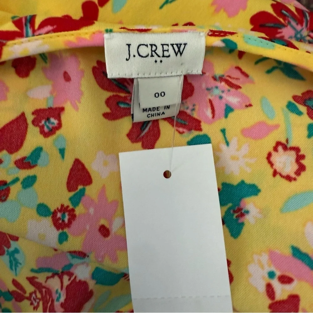 J. Crew Floral Wrap Sundress Size 00 NWT‎